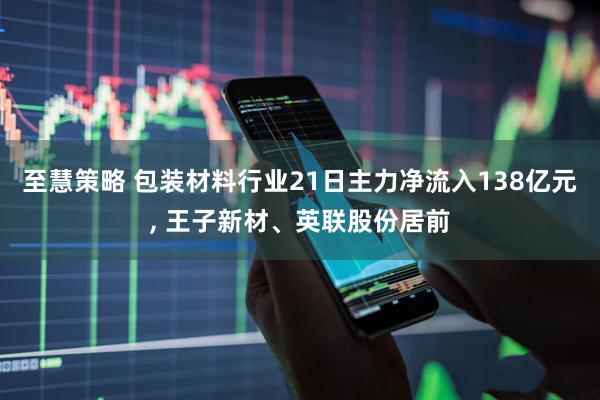 至慧策略 包装材料行业21日主力净流入138亿元, 王子新材、英联股份居前